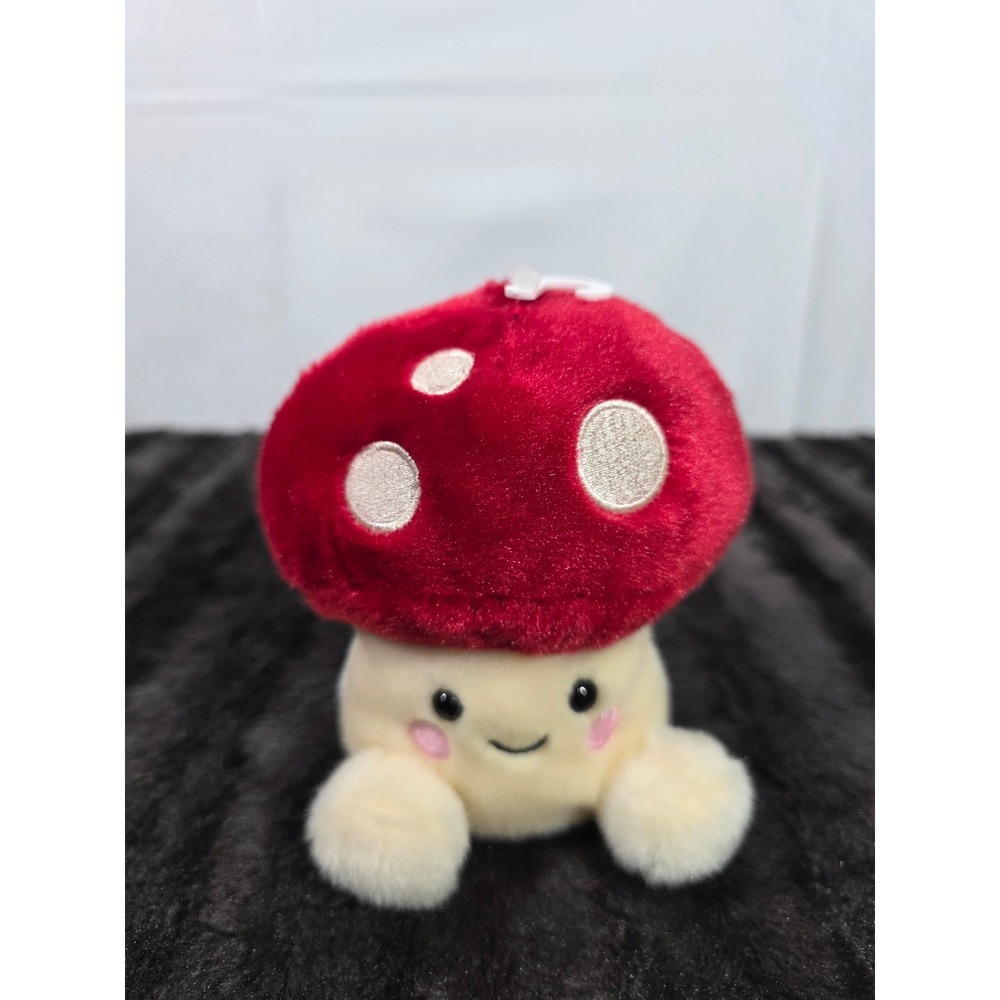 Aurora Palm Pals Amanita Mushroom Plush Red White Spotted Toadstool Stuffed Toy
